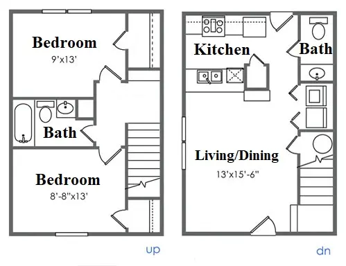 360 degree tour preview of 2 Bed / 1.5 Bath Townhome